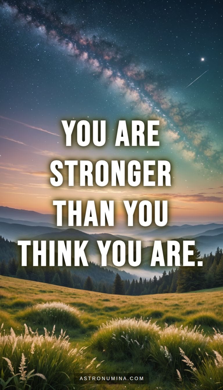 Empowered spiritual woman under cosmic sky